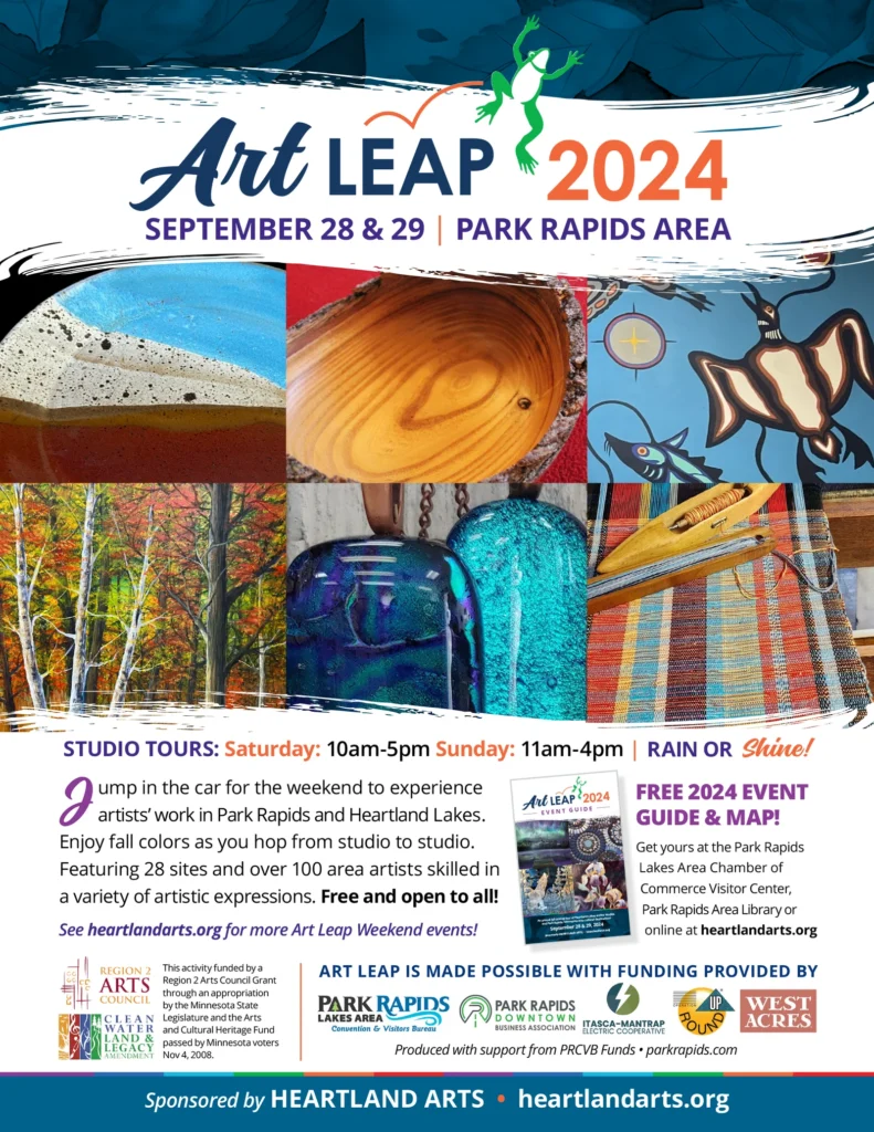 Art Leap 2024, Saturday September 28 10am-5pm, Sunday September 29 11am-4pm