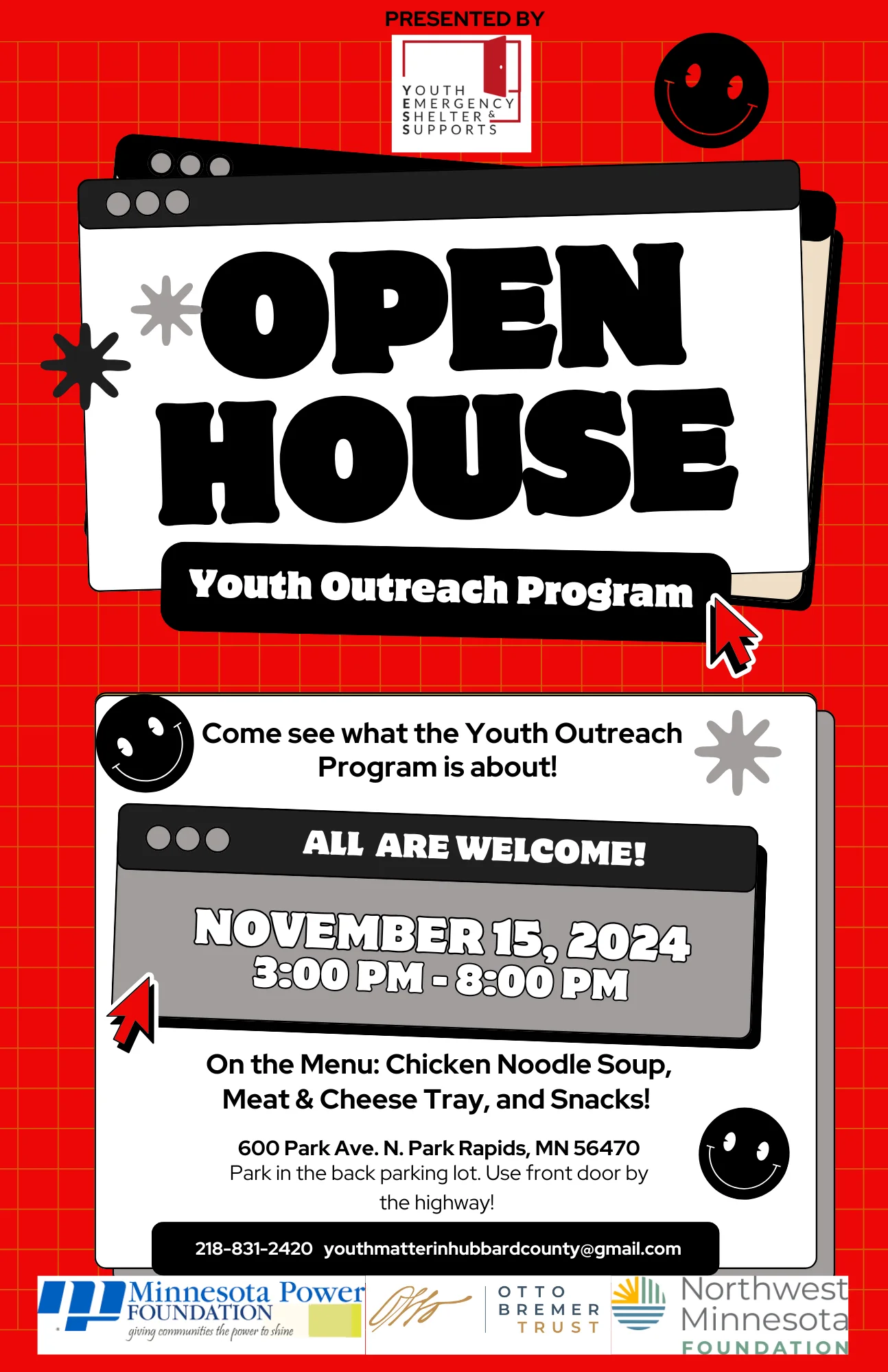 Youth Outreach Program - Open House November 15 2024 3-8pm